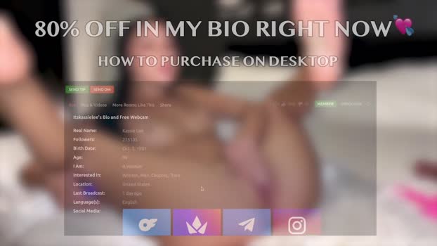 itskassielee Topless Webcam SHOW @ Chaturbate 13-01-2025