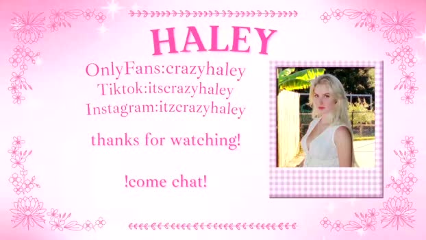 haleycrazy play Webcam SHOW @ Chaturbate 03-12-2025