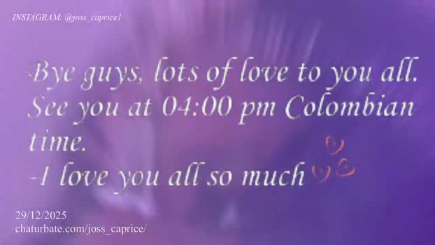 joss_caprice Download Webcam SHOW @ Chaturbate 29-12-2025