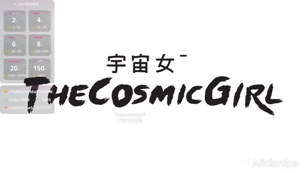 thecosmicgirl fuckass Webcam SHOW @ Chaturbate 17-01-2026